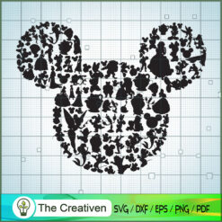Mickey Disney Head SVG, Mickey SVG, Cartoon SVG, Disney SVG