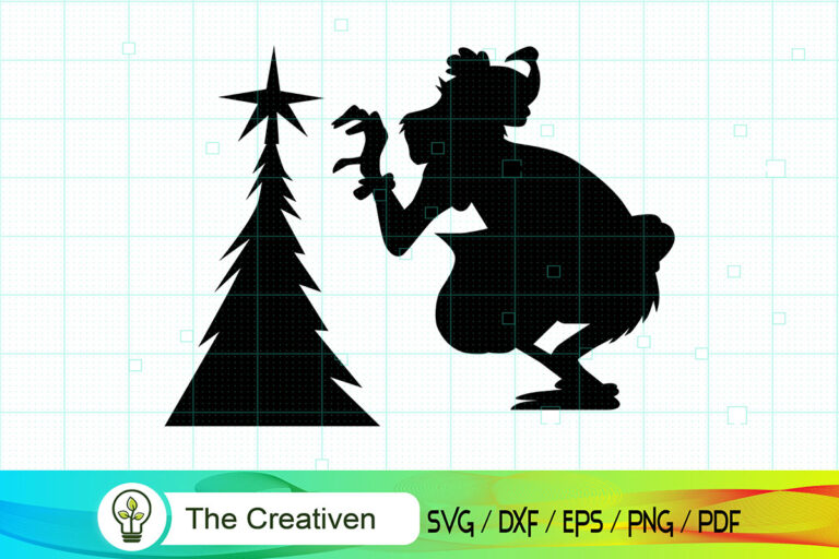 Grinch With Christmas Tree SVG, Grinch SVG, Christmas Tree SVG, Merry