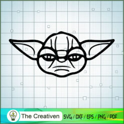 Baby Yoda Head SVG, Star Wars SVG, The Mandalorian SVG, Grogu SVG