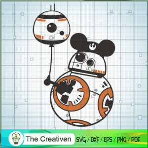 BB8 With A Balloon SVG, Star Wars SVG, Star Wars Character SVG ...