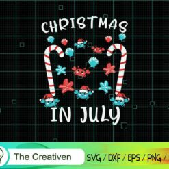 Christmas in July Cute Sea Animals SVG, Christmas in July Cute Sea Animals Digital File, Christmas SVG