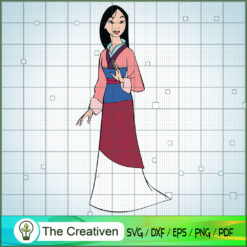 Beautiful Mulan Dress Up SVG, Mulan Characters SVG, Disney Movie SVG, Cartoon SVG