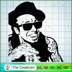 Lil Wayne Stencil SVG, US Rapper SVG, Famous Star SVG
