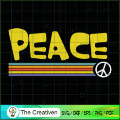 Vintage Retro PEACE Hippie SVG, Peace Love SVG, Hippie Soul SVG