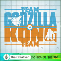 Team Godzilla vs Team Kong SVG , Godzilla Silhouette, Godzilla Cut File, Godzilla Vector, Kong SVG