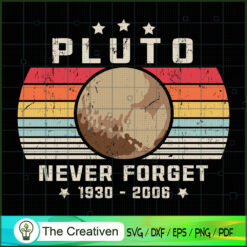Never Forget Pluto SVG, Pluto SVG, Life Quotes SVG