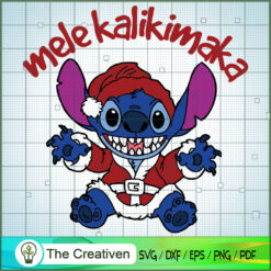 Mele Kalikimaka Stitch Merry Christmas SVG, Funny Stitch SVG, Disney Lilo and Stitch SVG