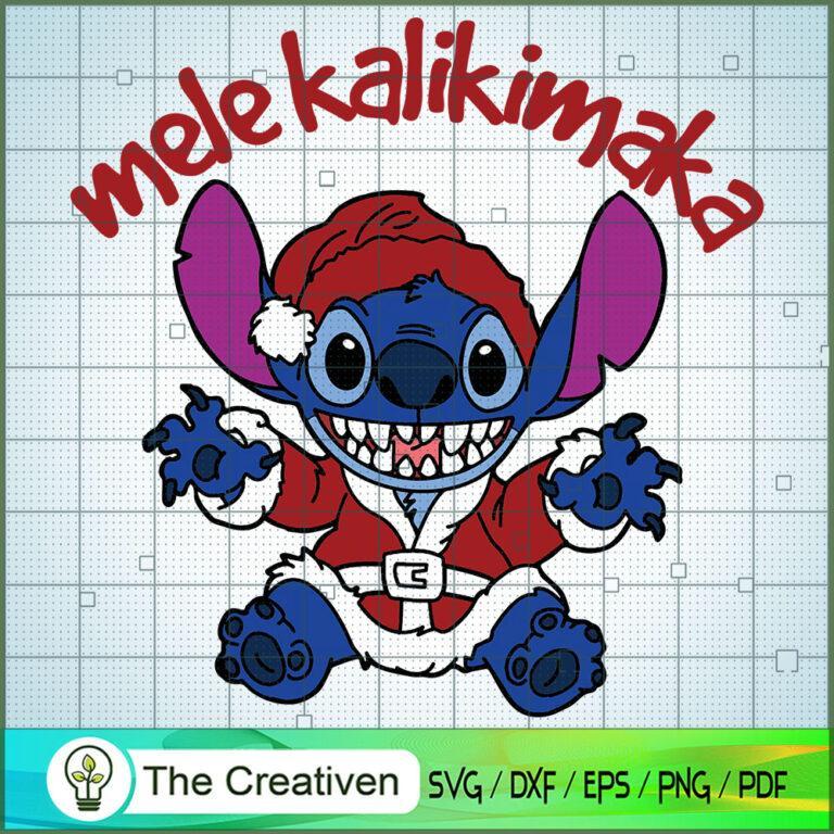 Mele Kalikimaka Stitch Merry Christmas SVG, Funny Stitch SVG, Disney ...