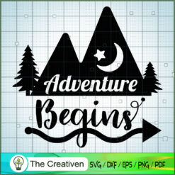 Adventure Begins SVG, Camping SVG, Adventure SVG, Love Camper SVG, Travel SVG