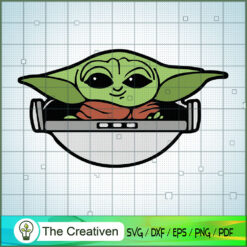 Baby Yoda On Board SVG, Star Wars SVG, The Mandalorian SVG, Grogu SVG