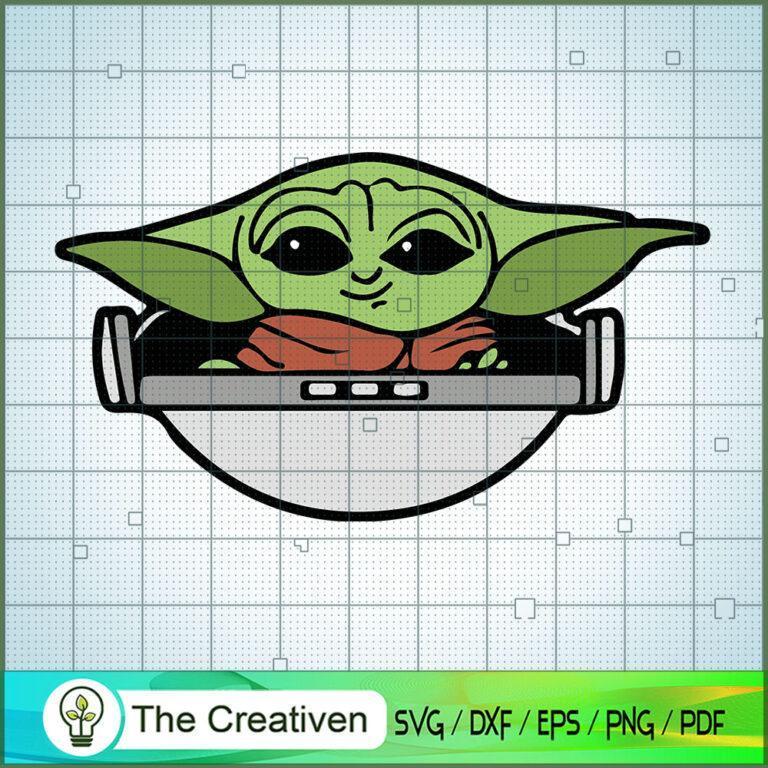 Baby Yoda On Board SVG, Star Wars SVG, The Mandalorian SVG, Grogu SVG ...