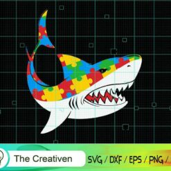 Shark Autism Awareness Shark Mama Puzzle SVG , Autism Awareness SVG , Love Autism SVG