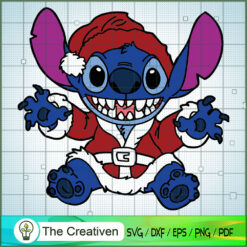 Stitch Merry Christmas SVG, Funny Stitch SVG, Disney Lilo and Stitch SVG