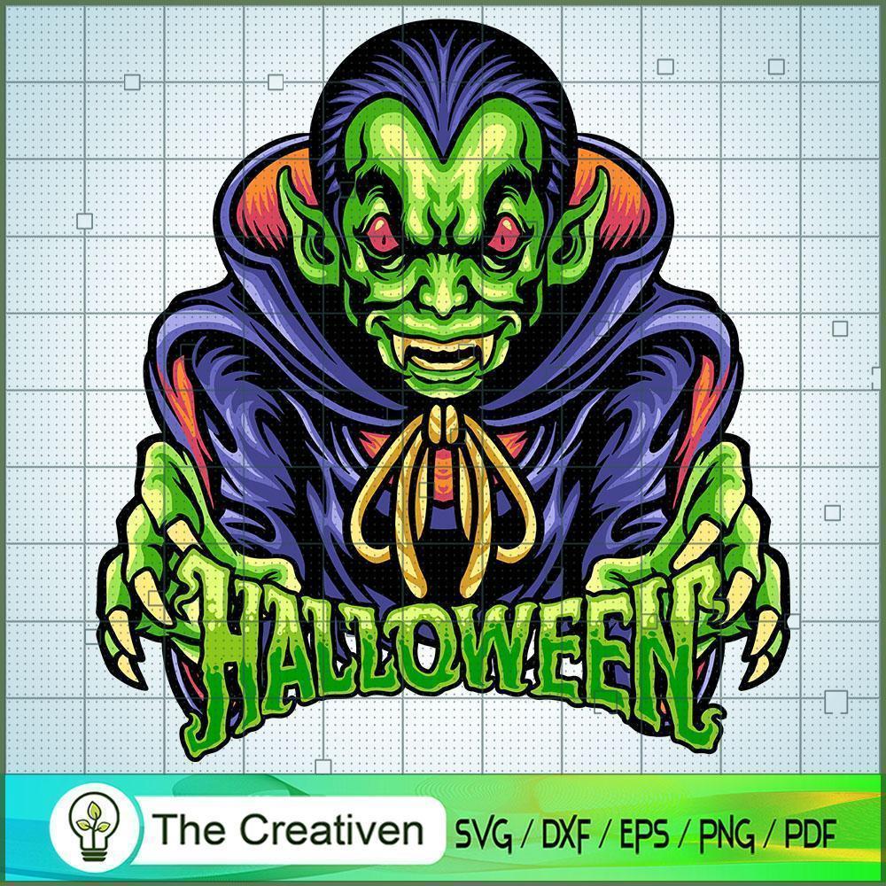 Dracula Monster Halloween Character SVG, Dracula Monster SVG, Halloween ...