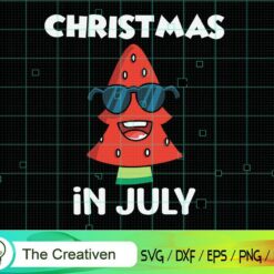Water Melon Christmas in July Xmas Tree SVG, Water Melon Christmas in July Xmas Tree Digital File, Christmas Water Melon SVG