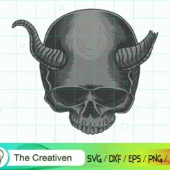Skull Horned Devil SVG, Skull Horned Devil Digital File, Skull SVG