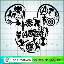 Marvel Mickey SVG, Avengers SVG, Movie SVG, Super Hero SVG