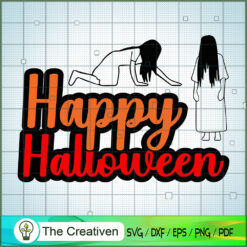 Happy Halloween Ghost Girl SVG, Halloween Ghost SVG, Halloween SVG