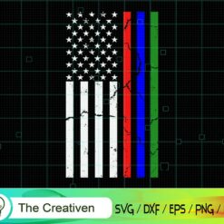 Thin Red Blue Green Line SVG , Fireman Flag SVG, Firefighter American Flag SVG, Fire Department Flag SVG, Axe Fire Hydrant SVG