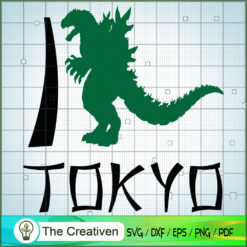 Godzilla in Tokyo SVG , Godzilla Silhouette, Godzilla Cut File, Godzilla Vector, Monster SVG