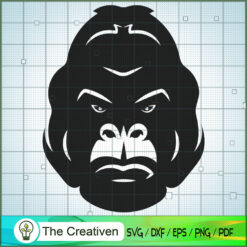 Kong's Head SVG , Kong Silhouette, Kong Cut File, Kong Vector, Monster SVG