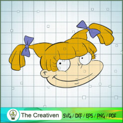 Rugrats Angelica Pickles Head Fun SVG, Rugrats Characters SVG, Rugrats SVG