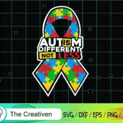 Autism Unicorn Different Not Less SVG , Autism Awareness SVG , Love Autism SVG