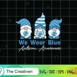 Gnomes Blue Puzzle Autism Awareness SVG, Gnomes Blue Puzzle Autism Awareness Digital File, Autism Gnomes SVG