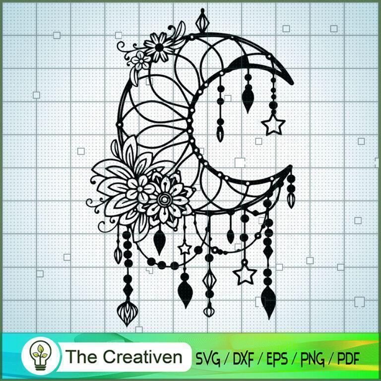 Dreamcatcher SVG, Mystical SVG, Mystic SVG , Moon SVG , Dreamcatcher ...