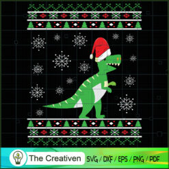Ugly Christmas Dinosaur SVG, Dinosaur T-rex SVG, Jurassic Park SVG, Jurassic World SVG