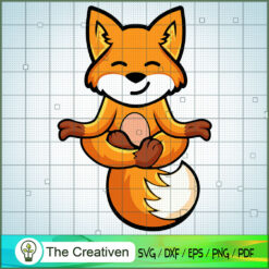 Cute Fox Doing Yoga SVG, Fox SVG, Trending SVG