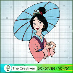 Mulan Cover Umbrella SVG, Mulan Characters SVG, Disney Movie SVG, Cartoon SVG