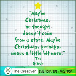 Christmas Quotes Grinch Tree SVG, Grinch Christmas SVG, The Grinch Quotes SVG