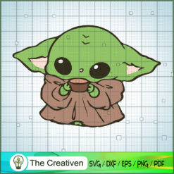 Baby Yoda Take A Mug Colorful SVG, Star Wars SVG, The Mandalorian SVG, Grogu SVG
