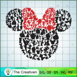 Minnie Head Disney SVG, Mickey SVG, Cartoon SVG, Disney SVG