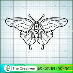 Mystical Butterfly Design for Cricut SVG , Mystical SVG, Mystic SVG , Moon SVG