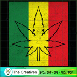 Cannabis Retro SVG , Marijuana Leaf SVG, Cannabis SVG, Pot Leaf SVG, Weed SVG