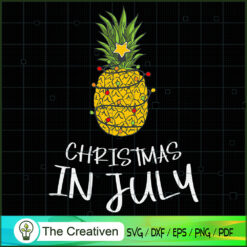 Pineapple Xmas Tree Summer SVG , Christmas 4th of July SVG , 4th of July SVG , Christmas SVG