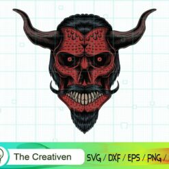 Skull Head Devil SVG, Skull Head Devil Digital File, Skull SVG