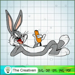 Bugs Bunny Eat Carrot SVG, Cartoon SVG, Bugs Bunny SVG, Easter SVG