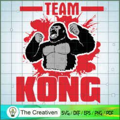 Team Kong SVG , Kong Silhouette, Kong Cut File, Kong Vector, Monster SVG