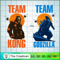 Team Godzilla vs Team Kong SVG , Kong Silhouette, Kong Cut File, Kong Vector, Monster SVG