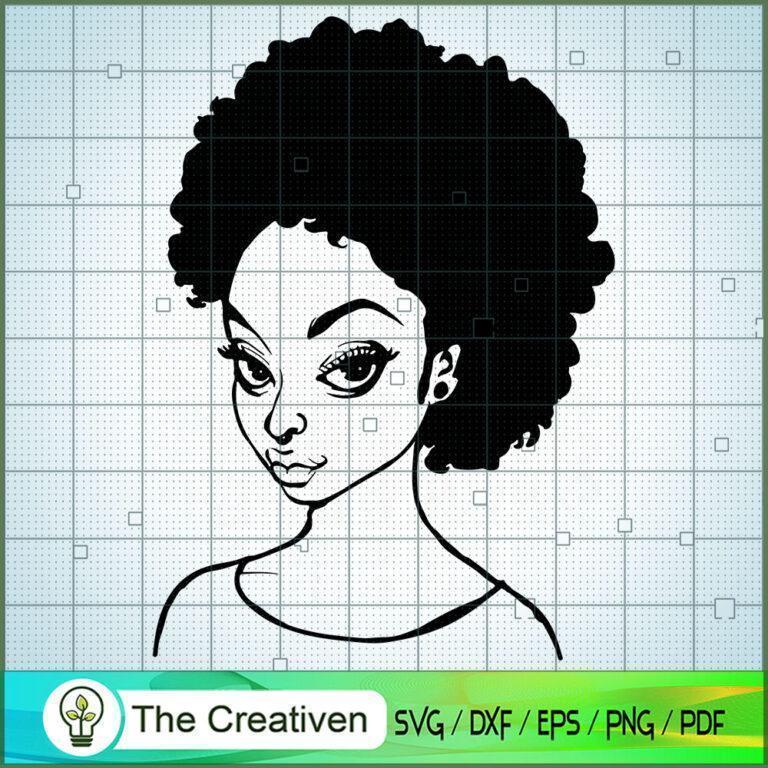 Afro Woman Girl Lady Svg Afro Woman Svg Black Woman Svg Afro Girl Svg Premium Original