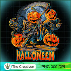 Pumpkin Death Halloween PNG, Pumpkin PNG, Horror PNG