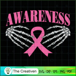 Breast Cancer Awareness Bone Hands SVG, Pinky SVG, Breast Cancer Awareness SVG, Cancer SVG