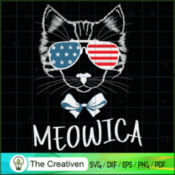 4th of July Meowica Kitty Cat Lover SVG , Christmas 4th of July SVG , 4th of July SVG , Christmas SVG