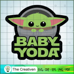 Baby Yoda Colorful Logo SVG, Star Wars SVG, The Mandalorian SVG, Grogu SVG
