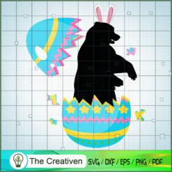 Easter Bear with Bunny Ears SVG, Easter Bear SVG, Trending SVG