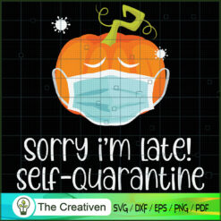 Funny Pumpkin Self-Quarantine  SVG, Halloween SVG, Pumpkin SVG