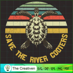 Save the River Cooters Turtle Ocean SVG , Sea Turtle Mandala SVG, Ocean Aquarium SVG , Sea Turtle SVG